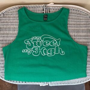 Stay Sweet Stay High Cropped Tank Top